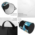 thumbnail image 4 of Cesto para ropa sucia Squirtle, cesta de almacenamiento circular plegable impermeable con asa, cesta organizadora de juguetes para ropa sucia, decoración para dormitorio y baño, tamaño mediano, 4 of 8