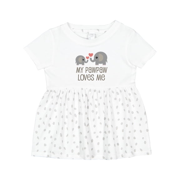 Inktastic My Pawpaw Loves Me Grandchild Girls Baby Dress