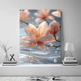thumbnail image 2 of Mudket Framed,Pink Flower Canvas Wall Art,Ready to Hang,Floral Canvas Print,Modern Botanical Wall Decor,Elegant Floral Artwork,for Bedroom Bathroom Office Decor - 12"L x 8"W, 2 of 10