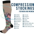 thumbnail image 4 of Coolnut Mermaid Compression Socks, 1 Pack Women Men Long Stocking (20-30mmHg) Travel Knee High Stockings for Athletic Sports,Running,Cycling,Nursing, 4 of 6