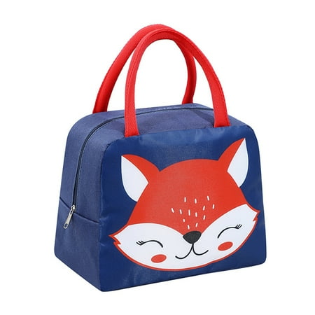

VOLTENICKCute Cartoon Navy Fox Insulated Lunch Bag for School Work Office Picnic Tote Lunch Box Containers for Adults and Kids Reusable