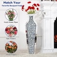thumbnail image 5 of 27" Tall Crushed Diamond Floor Vase, Silver Large Vases for Decor Living Room, Crystal Mirrored Home Decor Vases for Dried Flower, 5 of 7