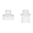 thumbnail image 6 of Glass Candle Holders Taper Candlestick Holder 2 Different Sizes Modern Fluted Design Candle Holder for Wedding Decor A, 6 of 6
