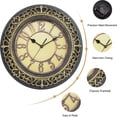 thumbnail image 5 of VOCOO 12 Inch Silent Wall Clocks, Battery Operated Retro Wall Clock Decorative for Living Room Kitchen Bathroom Bedroom Gold, 5 of 13