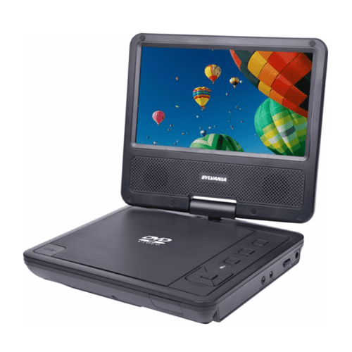 Sylvania SDVD7078 7" Portable DVD Player with Swivel Screen Black