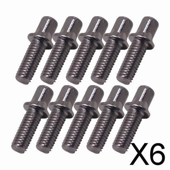 6x Varillas de Tensión de Tambor Antióxido de Metal, 10 Uds., Rosca Profunda Suave, Tornillo Fijo Fuerte para Tambor de Caja, Piezas de Repuesto de Bo 6 piezas