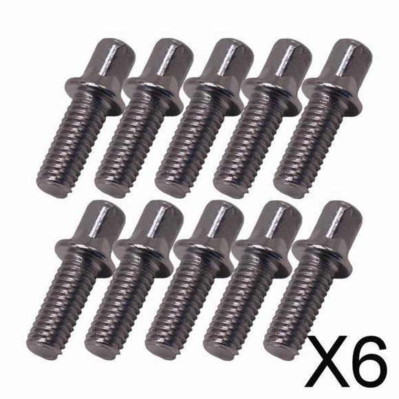 6x Varillas de Tensión de Tambor Antióxido de Metal, 10 Uds., Rosca Profunda Suave, Tornillo Fijo Fuerte para Tambor de Caja, Piezas de Repuesto de Bo 6 piezas