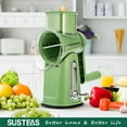 thumbnail image 6 of Rotary Cheese Grater with Handle - Vegetable Shredder with 5 Blades & Suction Base, Mandoline Slicer for Kitchen, 6 of 7