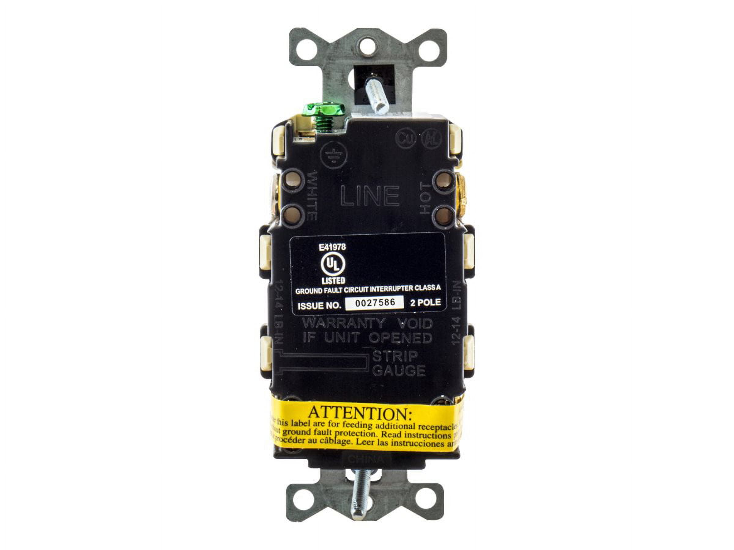 Hubbell Wiring Device-Kellems GFCI Rceptcle, Commer., Blk, 20A, 1 HP GFRTR20BLK