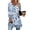 White-based blue floral patterns, variant on 3/4 Length Sleeve Womens Tops Dressy Casual Plus Size Tunics to Wear with Leggings