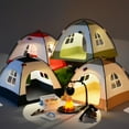 thumbnail image 6 of Becikitc Mini Camping Tent Playset with Light-Up LED Campfire, Miniature Picnic Food & Accessories, Dollhouse Outdoor Scene Toy, 6 of 7