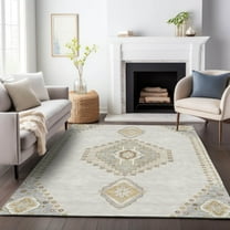 Addison Rugs Chantille Indoor/Outdoor Traditional Vintage Ivory Washable Rectangle Rug, 8' x 10'