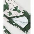 thumbnail image 7 of Kucnuzki Newborn Baby Boys Romper 6-12 Months Winter Clothing Long Sleeves Dinosaur Print Jumpsuit Button Bottom One-piece Overalls with Hat 2pcs Clothes Green, 7 of 7