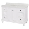 thumbnail image 4 of Bella 48" Bathroom Vanity with White Cabinet and Engineered Marble Top, 4 of 7