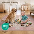 thumbnail image 4 of ODIKA 2'x3' Ultra-Soft Accent Mat, Princess Floral Motif With Vintage Scroll Border Arrangement None Washable, Bare feet friendly, Easy Care Indoor rug for Bedside, Footrest, 4 of 7