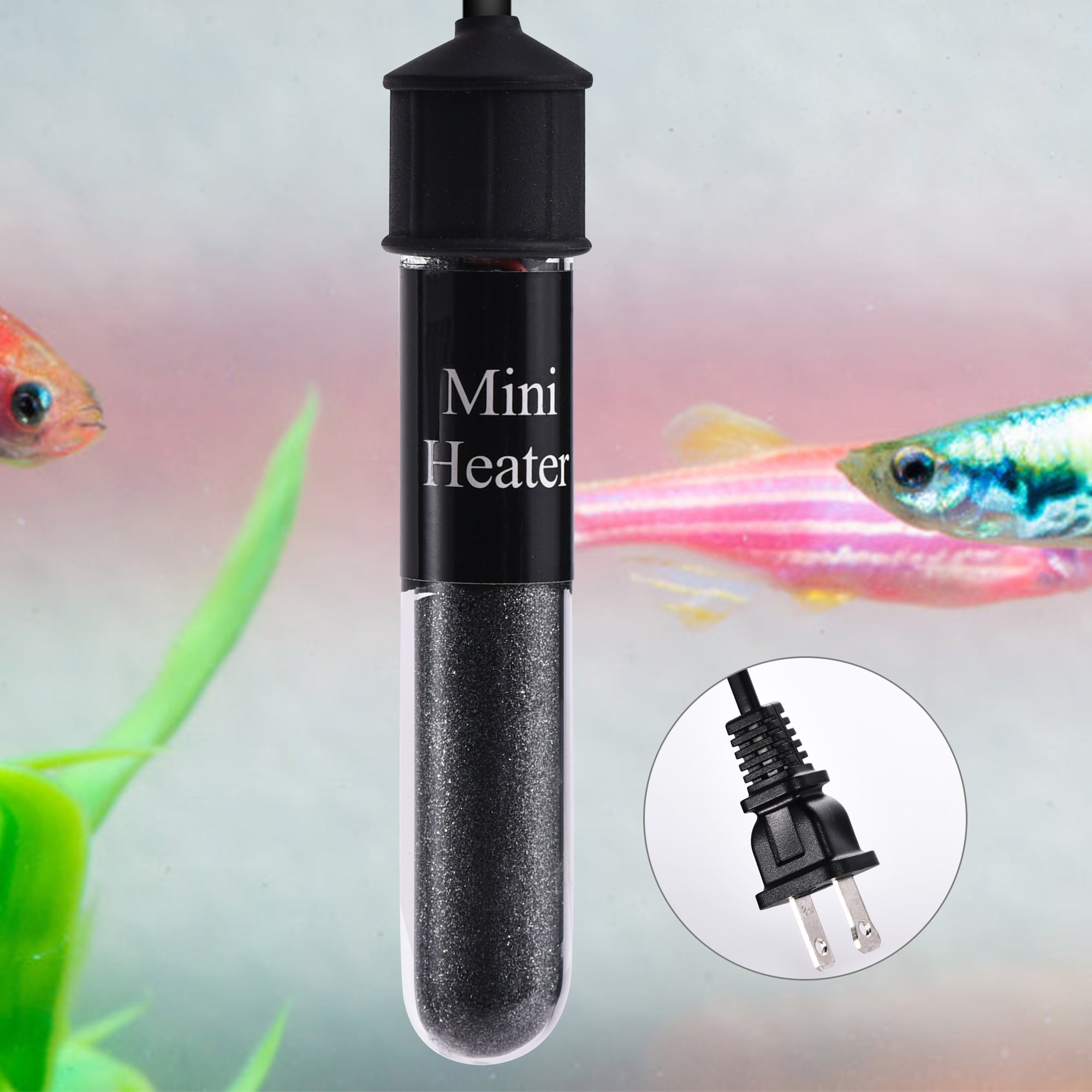 Mini Heater Aquarium Fish Tank Submersible Heater Turtle Heat Rod with Temperature Display Controller for Betta Frogs Newts Turtles 25W Preset Temperature 78 Walmart