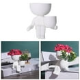 thumbnail image 4 of Xingzhi Contemporary Ceramic Flower Pot Human Flower Vase Plant Pot Planter White 10x9x6cm 10x9x6cm 10x6x8cm 1Set, 4 of 6