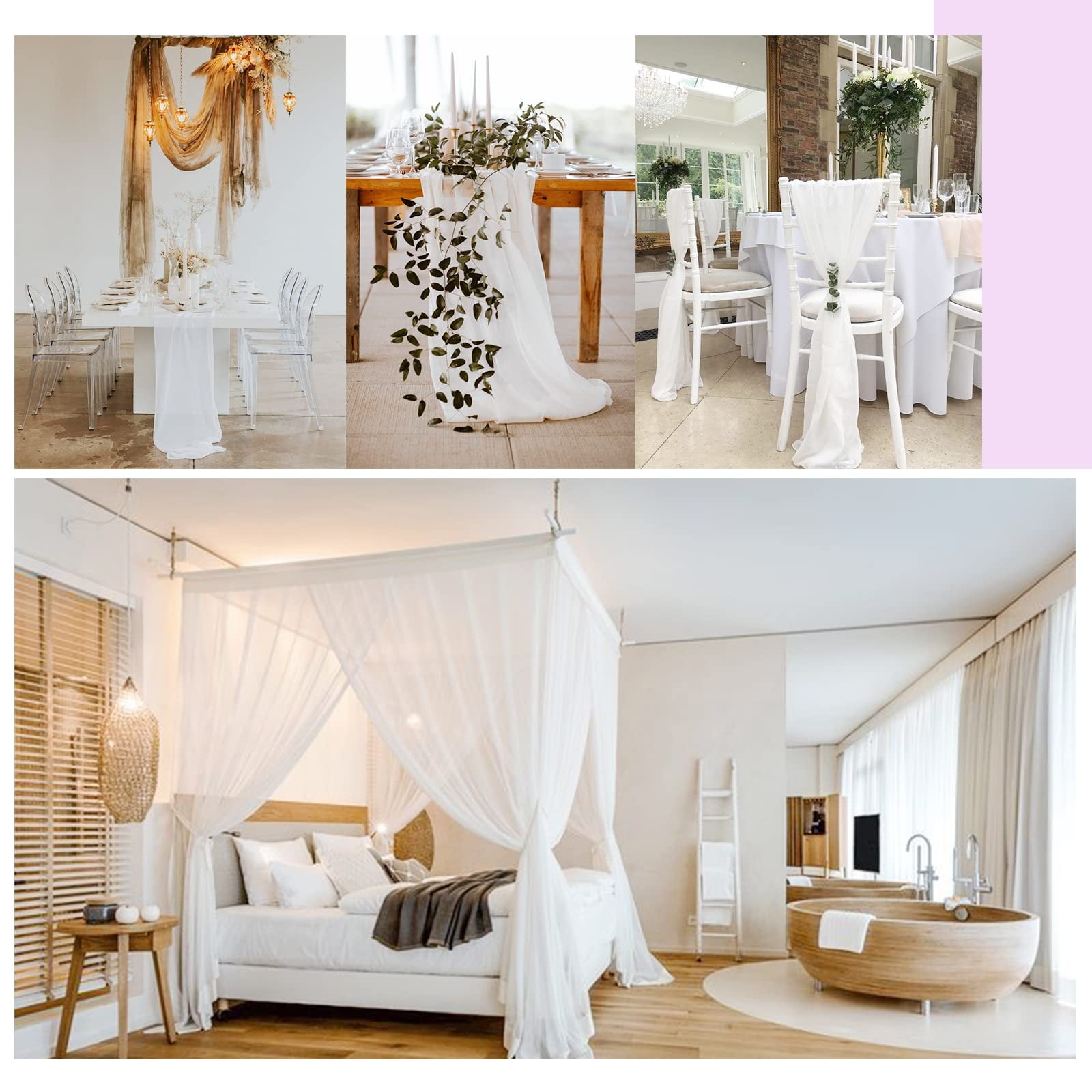 Chiffon Wedding Arch Draping Chiffon Fabric Party Decoration, 75x600CM  Sheer Backdrop Curtain For Ceiling Decor From Madebag, $34.02