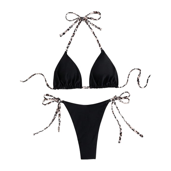 JIAYUE Women Swimsuit Sets Halter Neck Solid Color Two Piece Tankini Bikini With Adjustable Strap And Bottoms For Beach Pool Vacation Female Swimwear