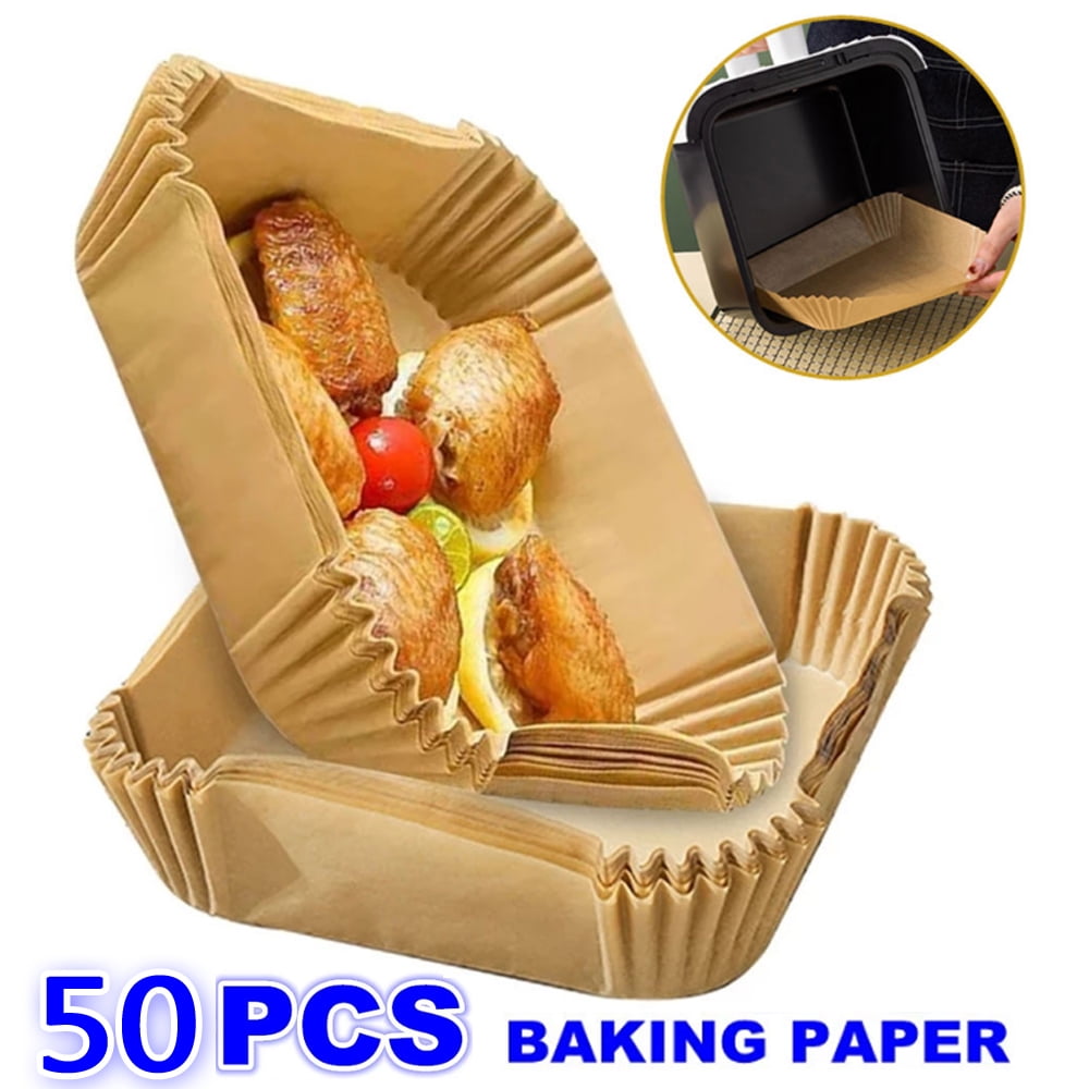 50PCS Square Air Fryer Disposable Paper Liner Non-Stick Parchment Paper  NE-lq