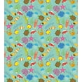 thumbnail image 3 of Ambesonne Turtle Duvet Cover Sets, Colorful Sea Elements Scene, 2-Twin, Seafoam and Multicolor, 3 of 3