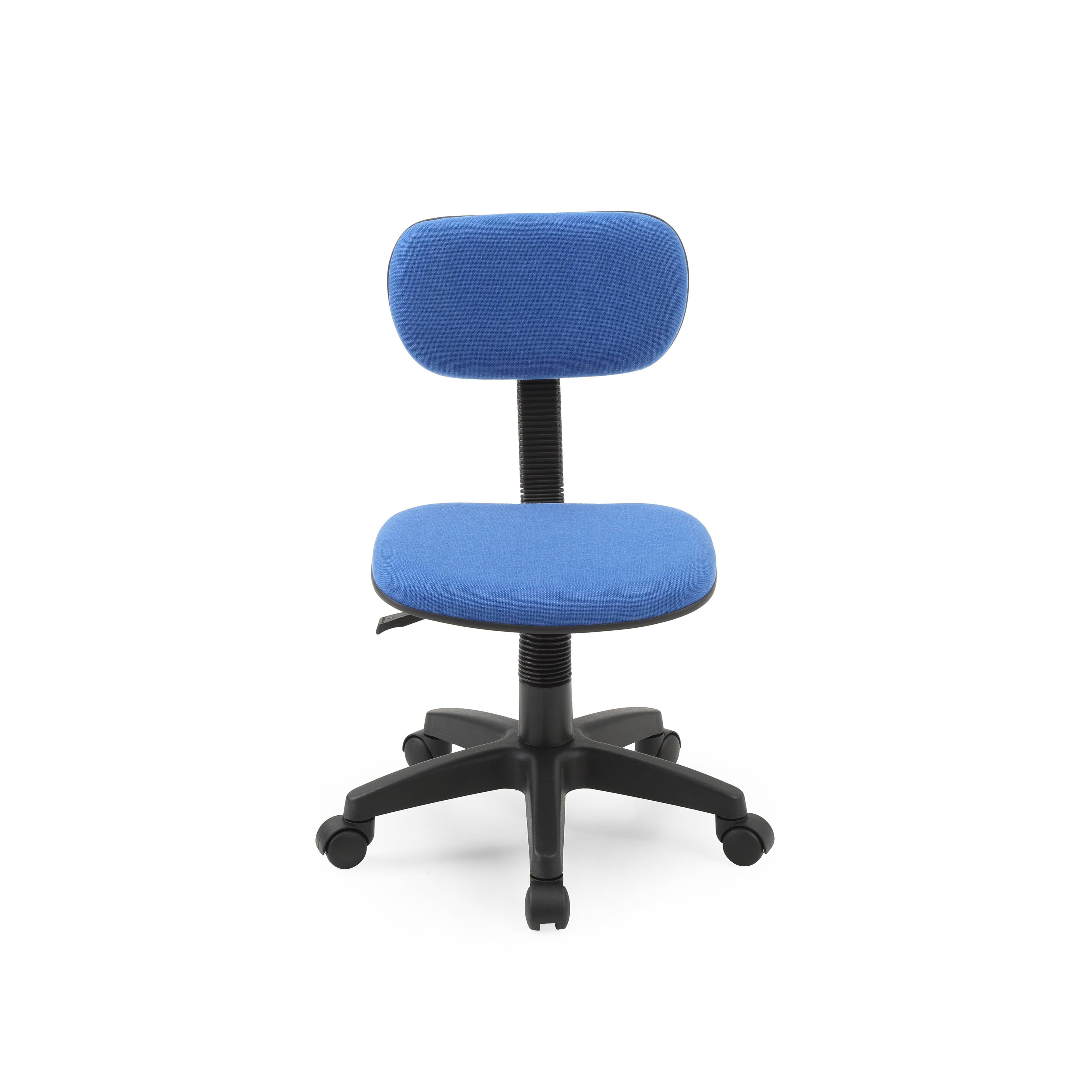Hodedah Armless Adjustable Swiveling Kids Desk Chair Blue