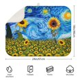 thumbnail image 2 of 2 Pcs Sunflowers Dish Drying Mat - 18 X 24 Inch Floral Absorbent Microfiber Kitchen Counter Mat – Quick-Dry Dish Rack Alternative, Dish Drying Pad for Dishes, Cups, Utensils, Pots & Pans, 2 of 3