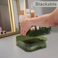 thumbnail image 2 of Ofertas Únicas 1 Juego de Organizador de Maquillaje 7 Rejillas Organizador de Maquillaje para Tocador con Cajones para Lociones Pinceles Verde, 2 of 7