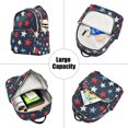 thumbnail image 5 of FORMRS Mini Backpack Purse for Women Travel Daypack Casual Shoulder Bag, Red White Stars, 5 of 7