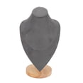 thumbnail image 1 of Soporte para busto de collar, base estable a prueba de arañazos, soporte para presentación de joyería, para tienda, ventana, hogar, gris, 1 of 12