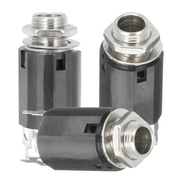 6 pcs  Audio Jack 6.35mm Jack Mount Socket With Washer Female Connector Panel