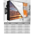 thumbnail image 7 of Orange Grey Abstract Outdoor TV Cover 60 to 65 inch Vintage Modern Orange Color Block Waterproof Dustproof TV Covers for Outside with Zipper Remote Control Pocket Flat Screen Protectors, 7 of 7