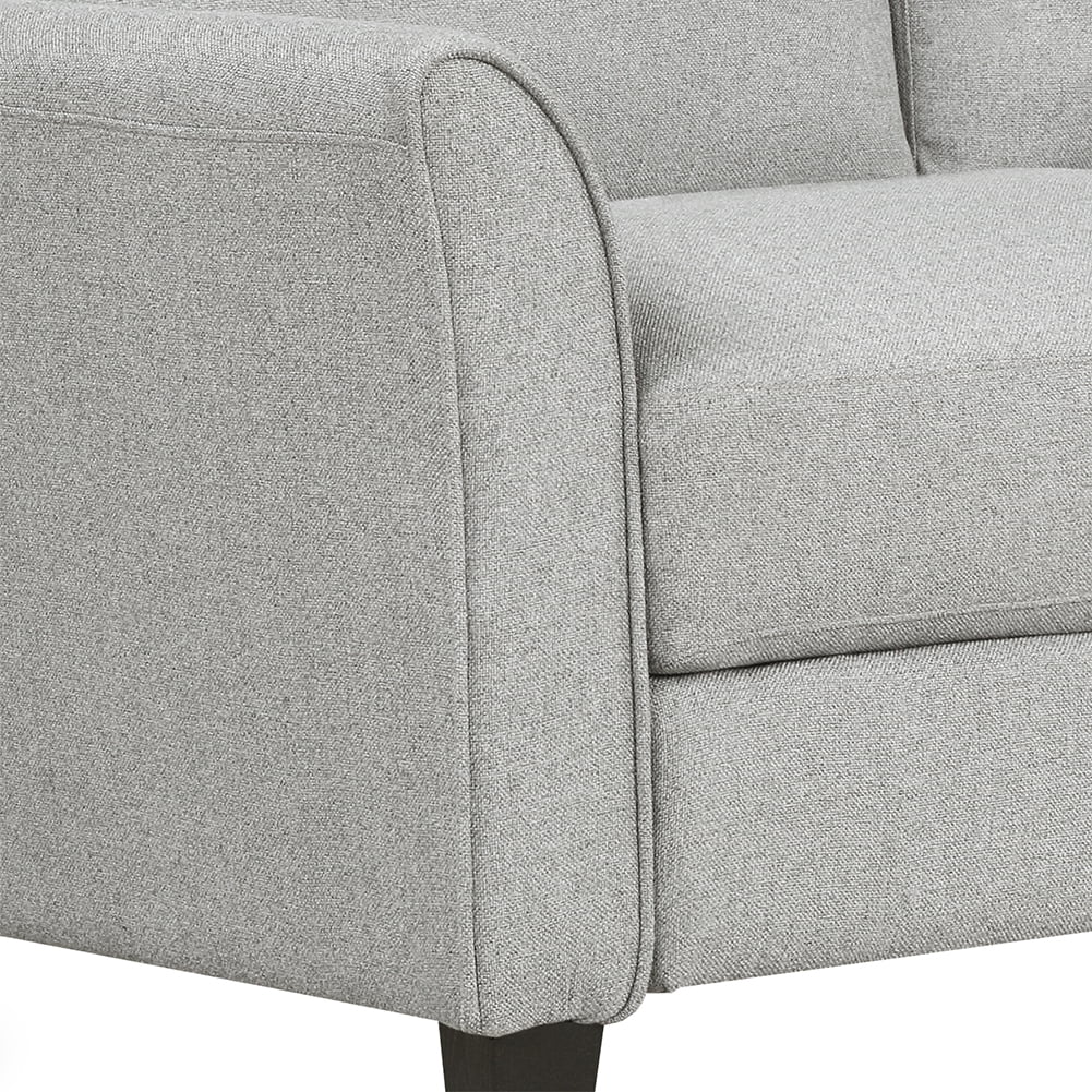 Kadyn Mid-Century Modern Loveseat Sofa, 2 Seater Sofa, Living Room Sofa for Home, Office, Light Gray