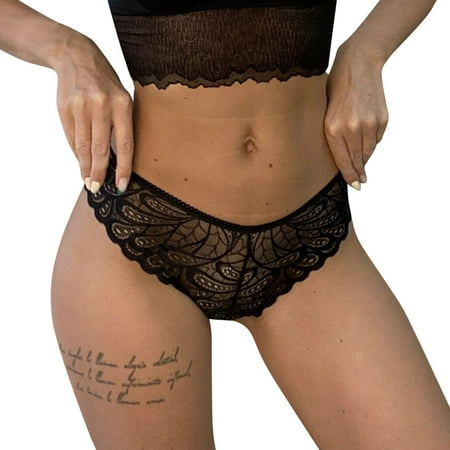 

New Fashion Lace Lingerie Underwear Lace Bow Pants Lace Low Waist Underwear 5 Pack