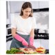 thumbnail image 4 of 4 Pares de Guantes de Goma para Limpieza de Lavavajillas, Guantes de Cocina Impermeables Reutilizables, Antideslizantes, S, 4 of 5