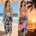 thumbnail image 5 of 2Pcs Sarong Beach Coverups for Women, Long Chiffon Bikini Sheer Wrap Skirt for Swimsuit Poolside Summer Vacation, 5 of 7