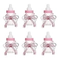 thumbnail image 1 of Hioecau Mini Milk Bottle Candy Box with Rhinestone Bear Ribbon Bow Sweets Goodies Treat Storage Jar Baby Shower Party Favors, 1 of 7