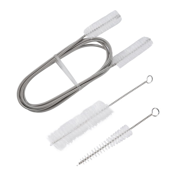 Juego de Limpieza Trompeta y Trompa 3 Uds., Cepillo Nailon Acero Inoxidable, para Instrumentos Musicales
