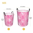 thumbnail image 3 of Balery Breast Cancer Awareness (3) Cesta de ropa redonda con asas, impermeable, independiente, para ropa, juguetes, dormitorio y familia-Small, 3 of 6