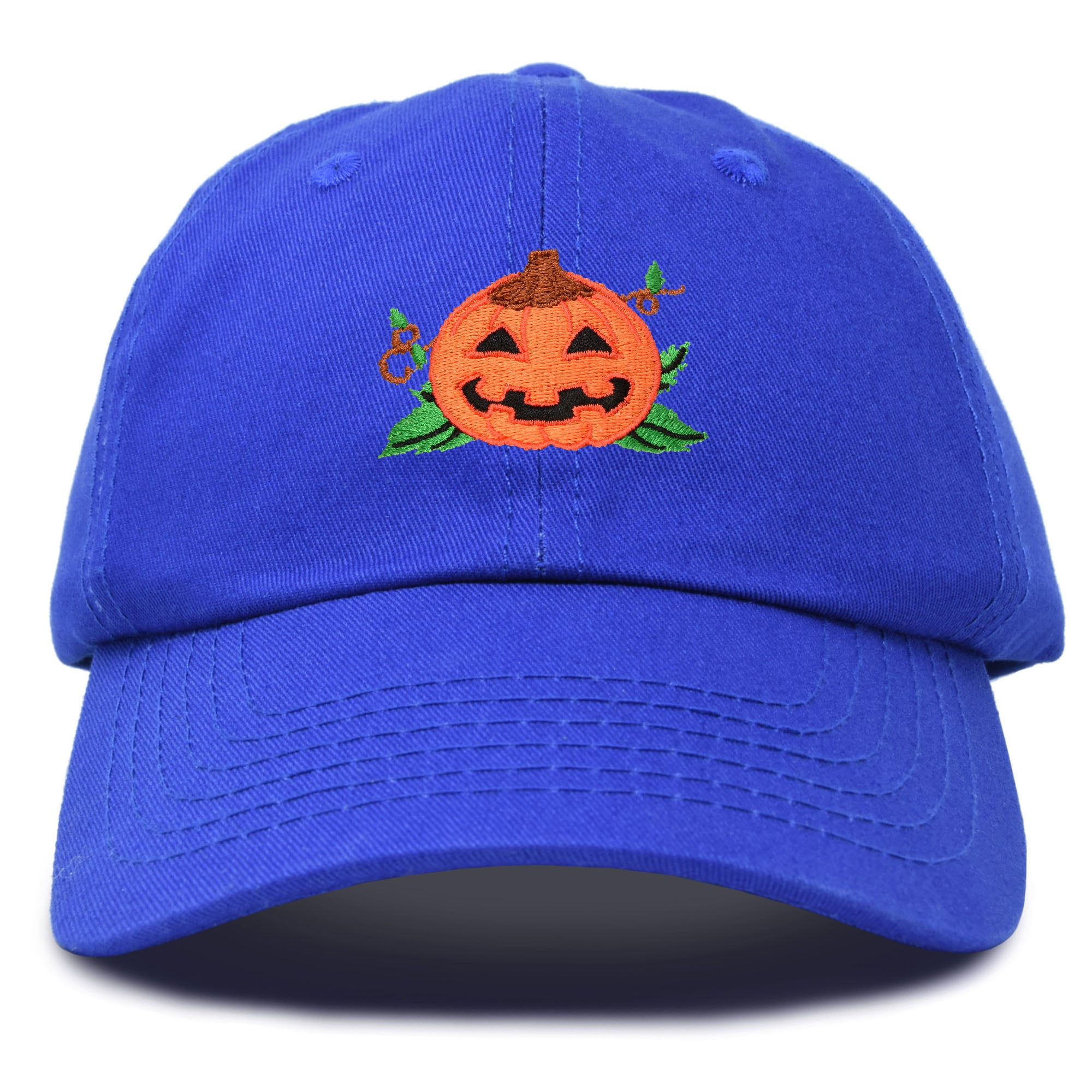 Unisex Scrub CapOR Hat for men and women made from Halloween jack-o-lantern happy pumpkin fabric