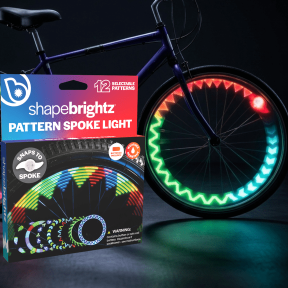 Brightz ShapeBrightz 12-in-1 LED Bike Spoke Light, Motion Activated