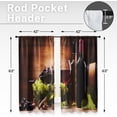 thumbnail image 3 of Wine Kitchen Curtains 63 Inch Length Farmhouse Window Curtains Over Sink Set of 2, Vintage Curtain for Bedroom Living Room, Rustic Retro Kitchen Decor 42x63 Inch, 3 of 6