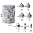 thumbnail image 2 of Adornos de bola de Navidad , inastillables, bolas colgantes, decoración de árbol de Navidad, juego para Navidad, boda, fiesta(Platino)(), 2 of 4