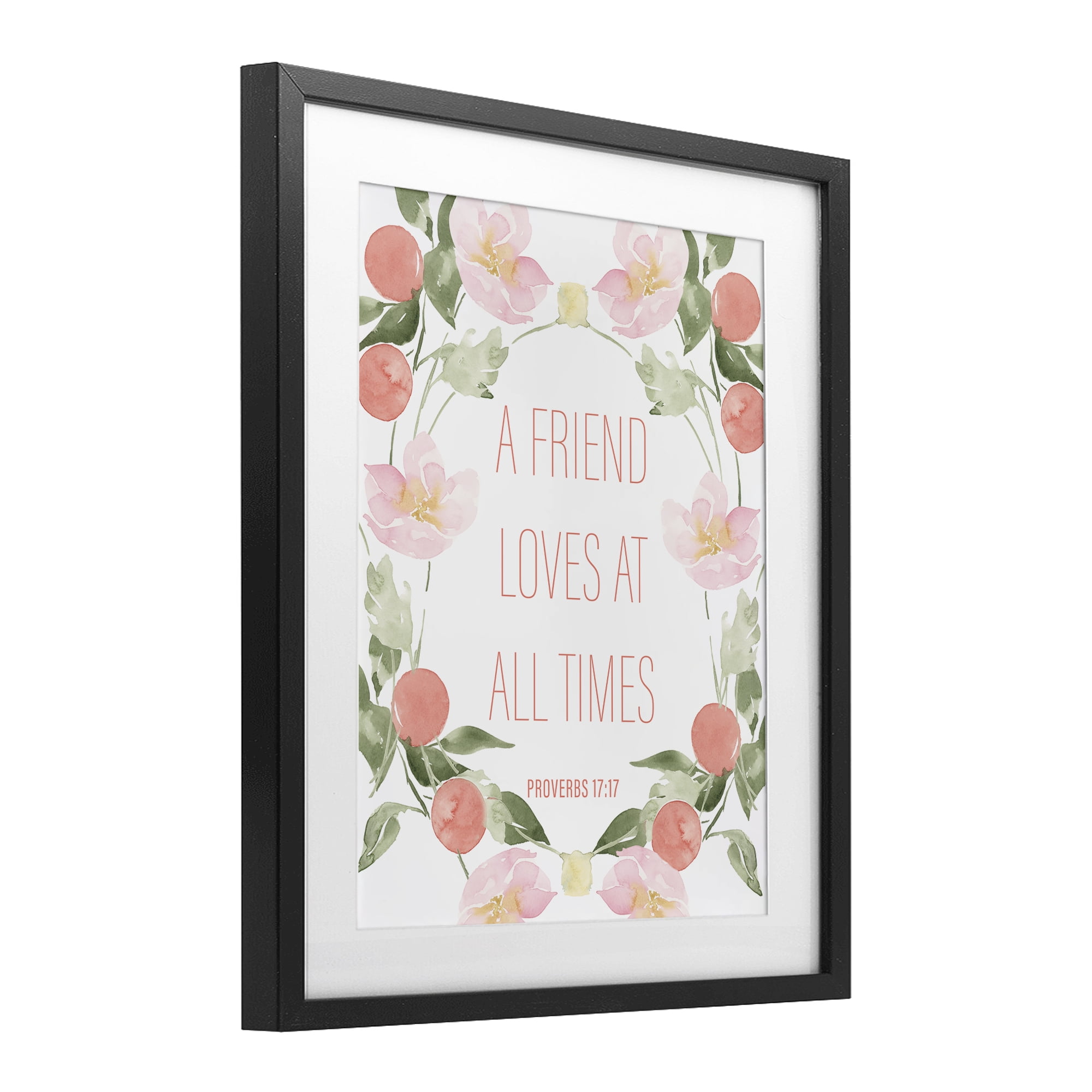 Stupell Industries A Friend Loves At All Times Black Framed Print Under Glass, design by Lucille Price