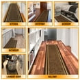 thumbnail image 6 of Ottomanson Border Hallway Runner Rug 2'7" x 9'6" - Non Slip Low Pile Carpet, Dark Brown, 6 of 13