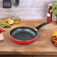 thumbnail image 5 of Oster 8 Inch Red Aluminum Non Stick Frying Pan with Bakelite Handle, 5 of 5
