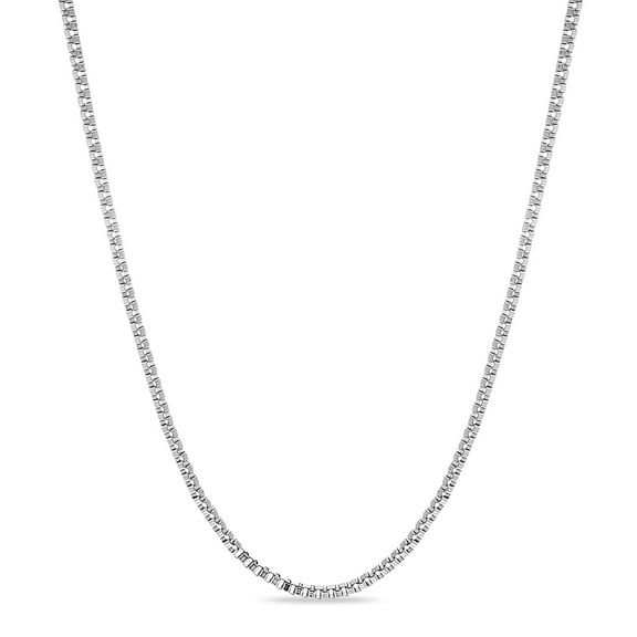 Reinforcements Polished 30" Box Chain Necklace in Stainless Steel