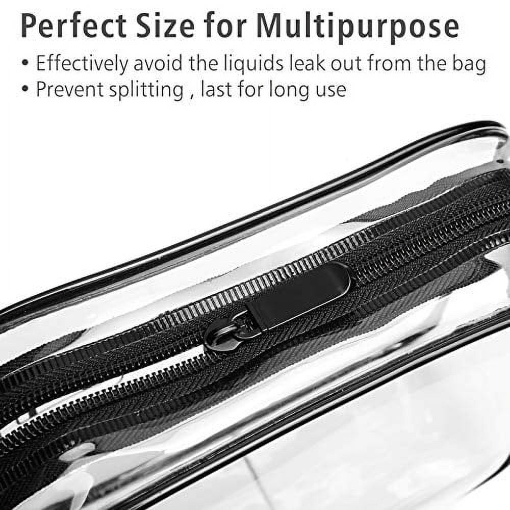 PACKISM Clear Toiletry Bags, 2 Pack Clear Makeup Bags with Handle Large  Opening, Waterproof Clear Cosmetic Bags Fit Carry-on Travel Essentials,  Travel