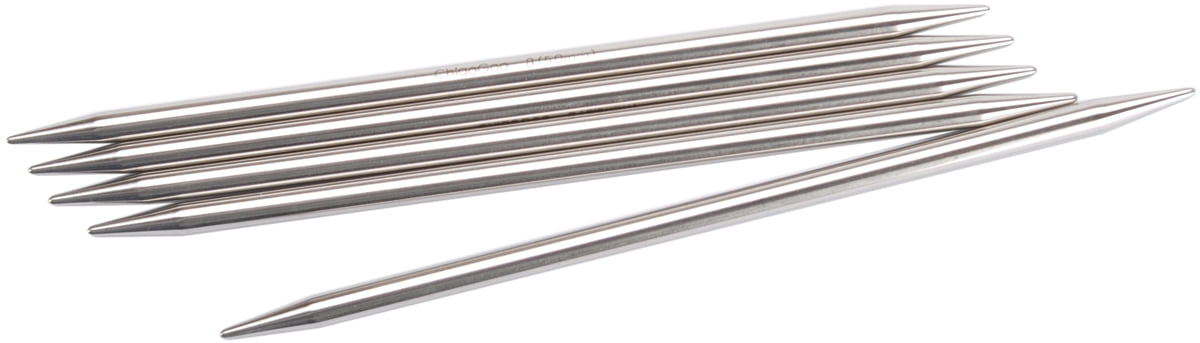 Double Point Stainless Steel Knitting Needles 6' 5/Pkg-Size 1/2.25mm