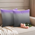 thumbnail image 2 of Outdoor Pillow Covers Geometric Stripe on Gray Purple Waterproof Pillow Cases 20x20 Set of 2, Abstract Art Modern Ombre Throw Pillow Cover Pillowcase for Patio Balcony Couch Garden, 2 of 9